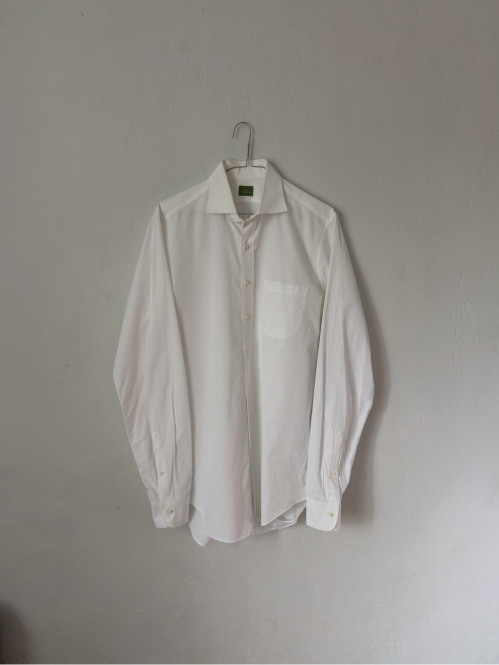 Sid Mashburn White Poplin Spread Collar Dress Shirt Appr. Men’s Medium
